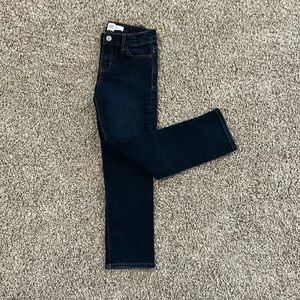Gap girl dark wash straight denim jeans 7 regular